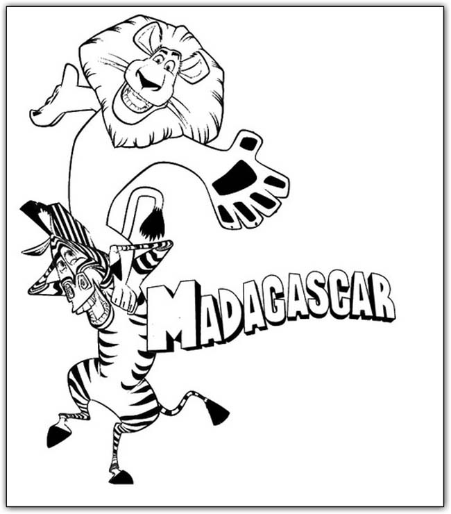 Madagascar 2 Coloring Pages | Team colors