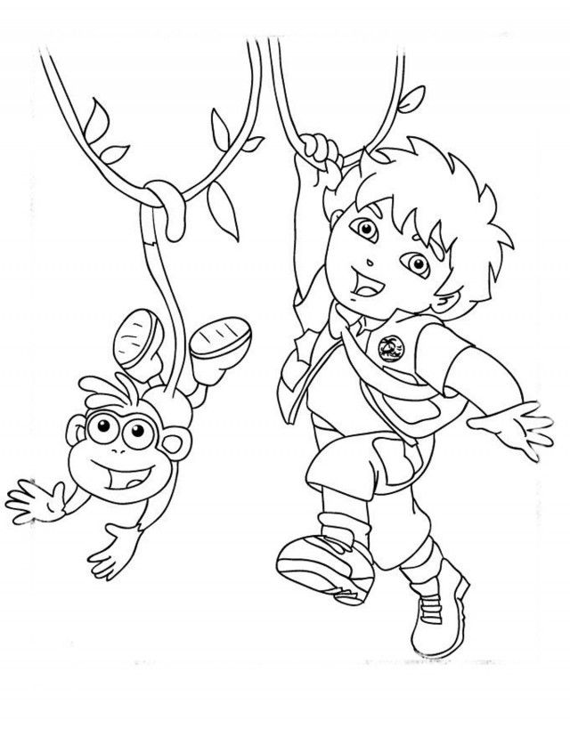 Go Diego Go Coloring Printable Diego Coloring Pages For Kids 