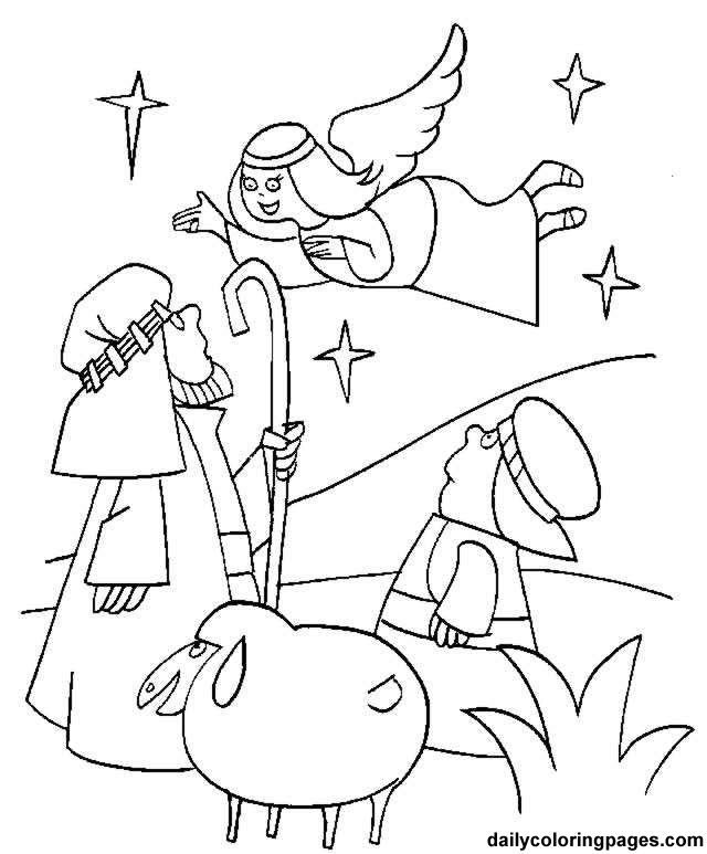 Shepherds Nativity Coloring Pages - Free Printable Coloring Pages 