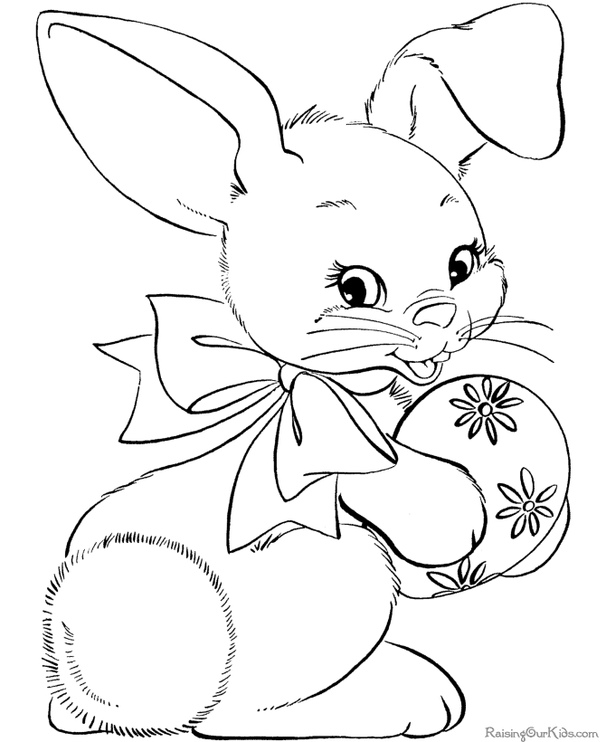 16 Easter Bunny Coloring Pages