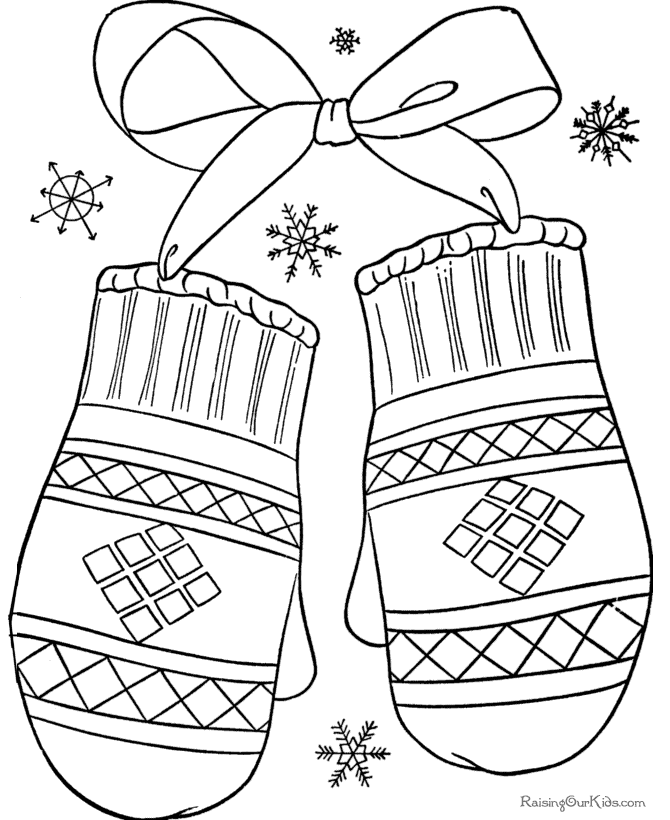 Mitten Coloring Page | Coloring Pages