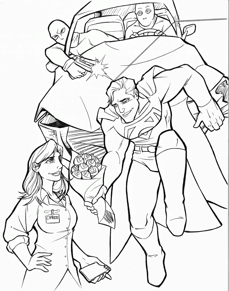 Valentines Day Sketch - Superman and Lois Lane by TravisTheGeek on 