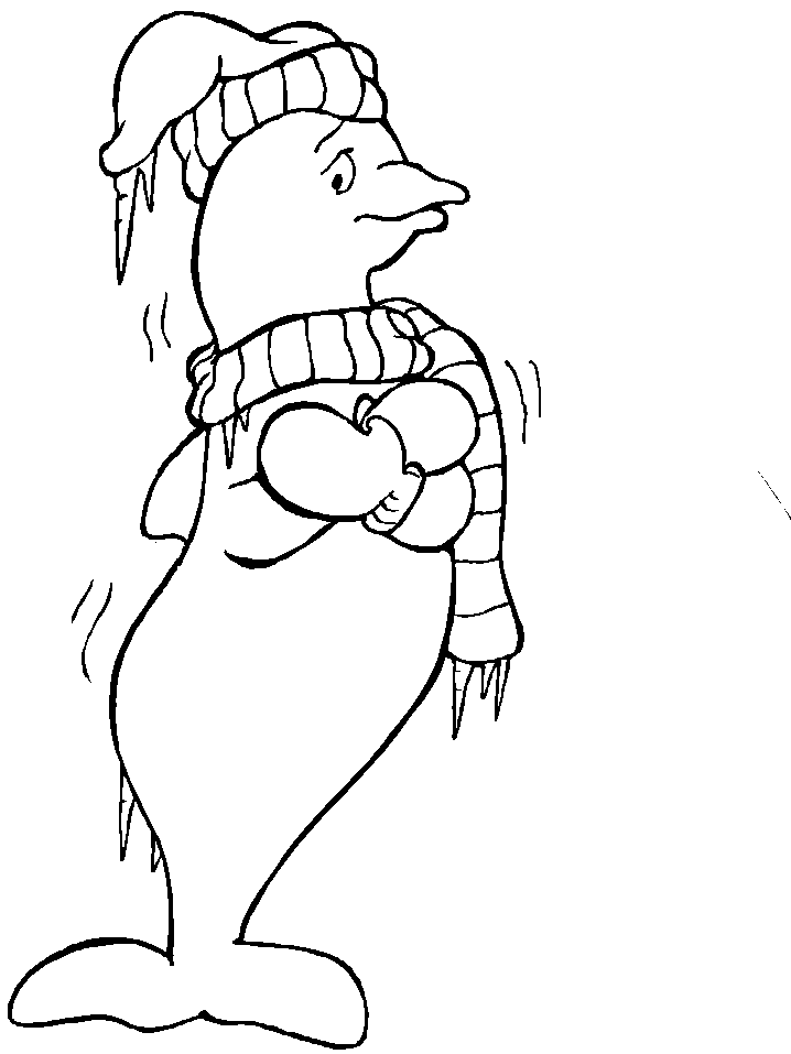 Printable Dolphin Winter Coloring Pages - Coloringpagebook.com