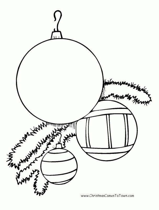 Christmas Decorations Coloring Pages - Free Christmas Coloring Pages