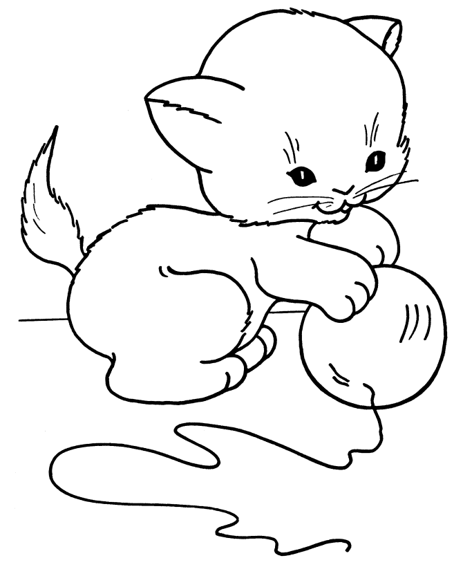 Animal Toy Coloring Pages | Cat Toy Coloring Page and Kids 