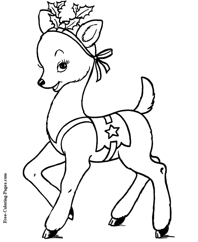 Rudolph coloring pages - Christmas