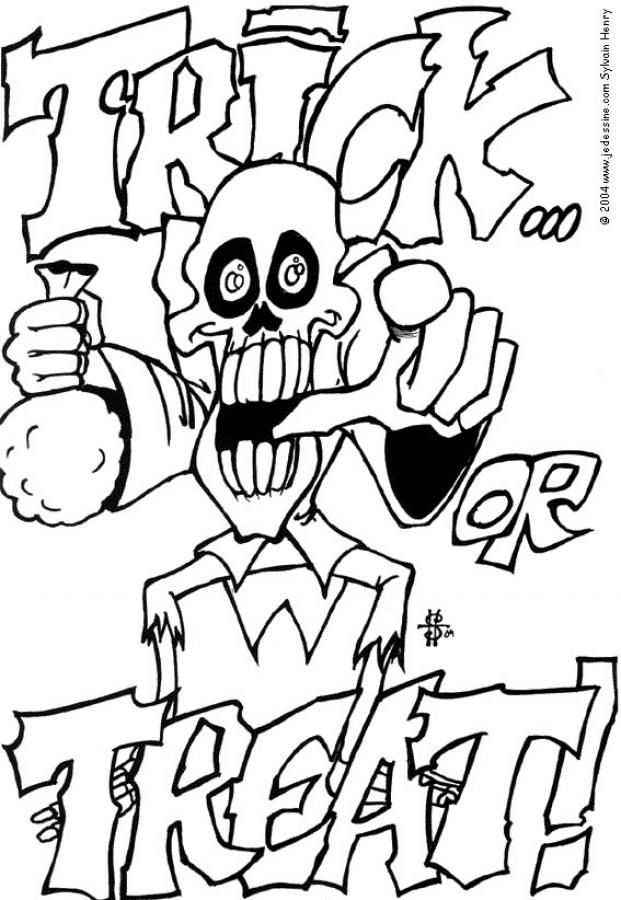 Trick Or Treat Coloring Pages 129 | Free Printable Coloring Pages