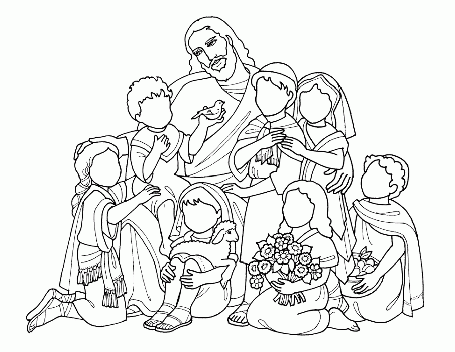 Kids Coloring Jesus And Children Coloring Page 24 Jesus And 