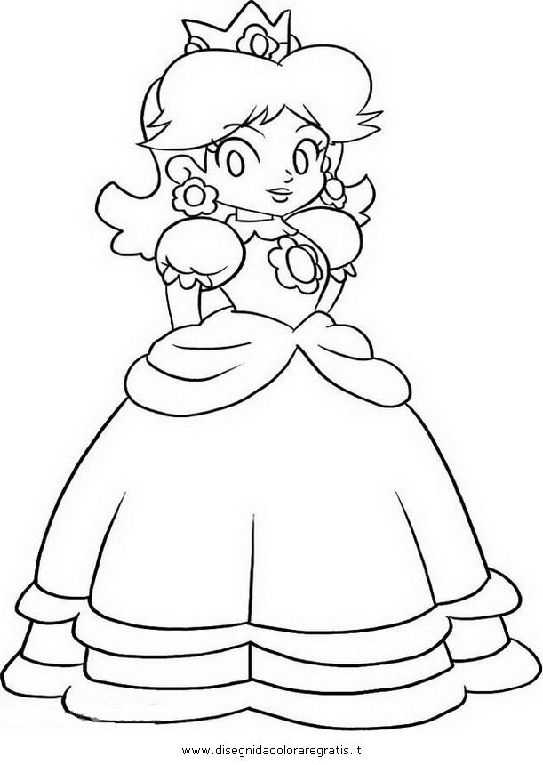 mario and dasiy Colouring Pages