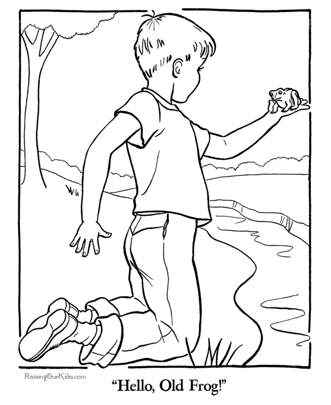 Frog coloring picture 004