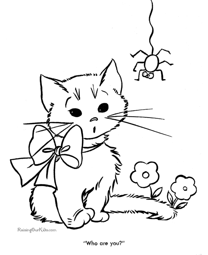 Coloring Pages Of Cats And Kittens Car Pictures