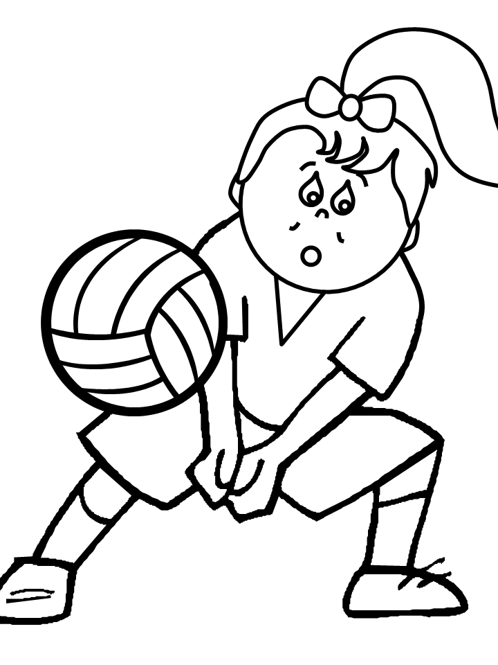 Printable Volleyball5 Sports Coloring Pages - Coloringpagebook.com