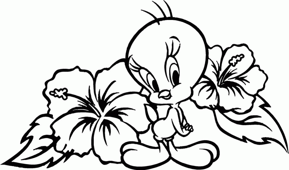 Coloring Pages Page Coloring Pages Gangster Tweety Bird Coloring 