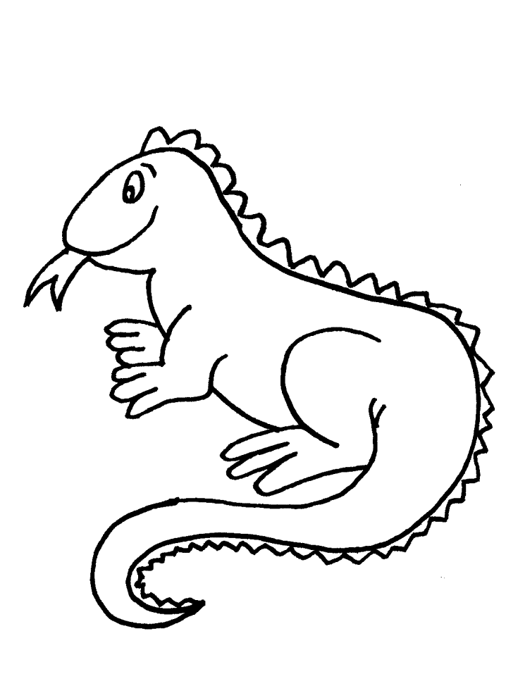 Iguana Coloring Pages For Kids - Free Printable Coloring Pages 