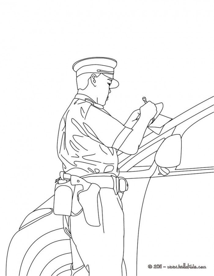 Police Officer Coloring Pages Picture
