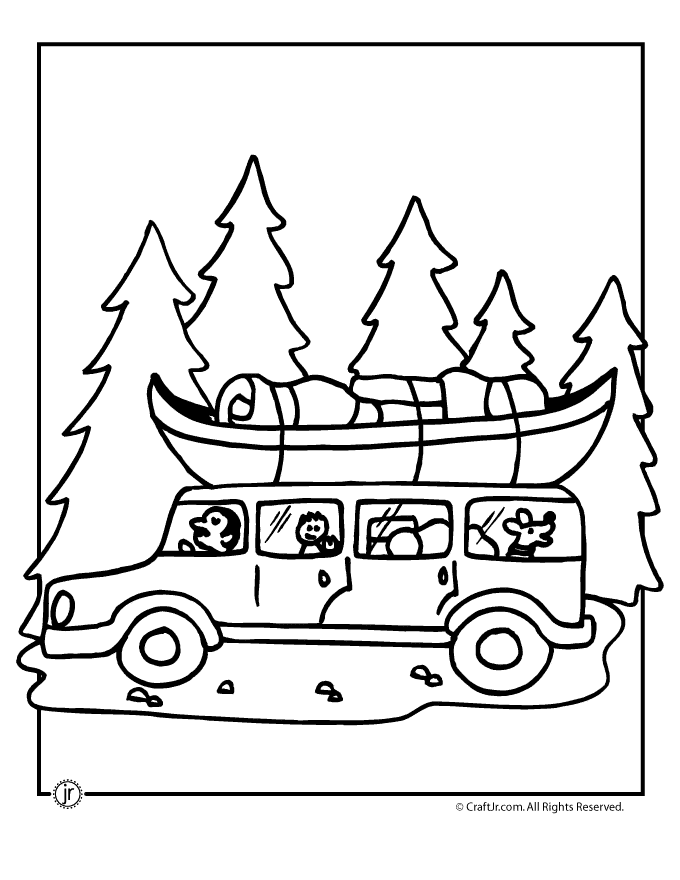 Camp Activities: Camping Coloring Pages