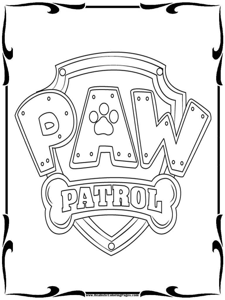 Paw Patrol Badges Coloring Pages | Realistic Coloring Pages