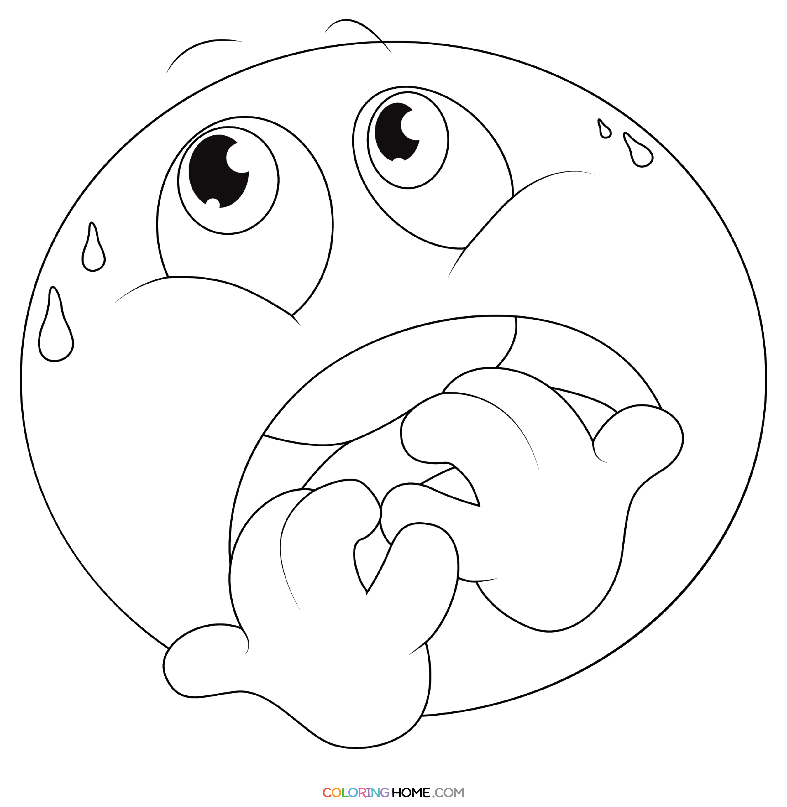 scared face coloring page