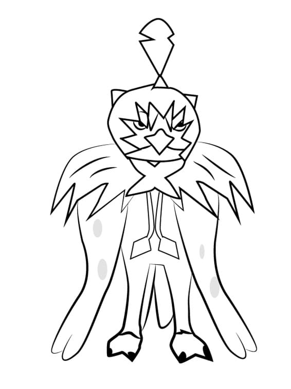 Pokemon Decidueye Coloring Page - Free Printable Coloring Pages for Kids