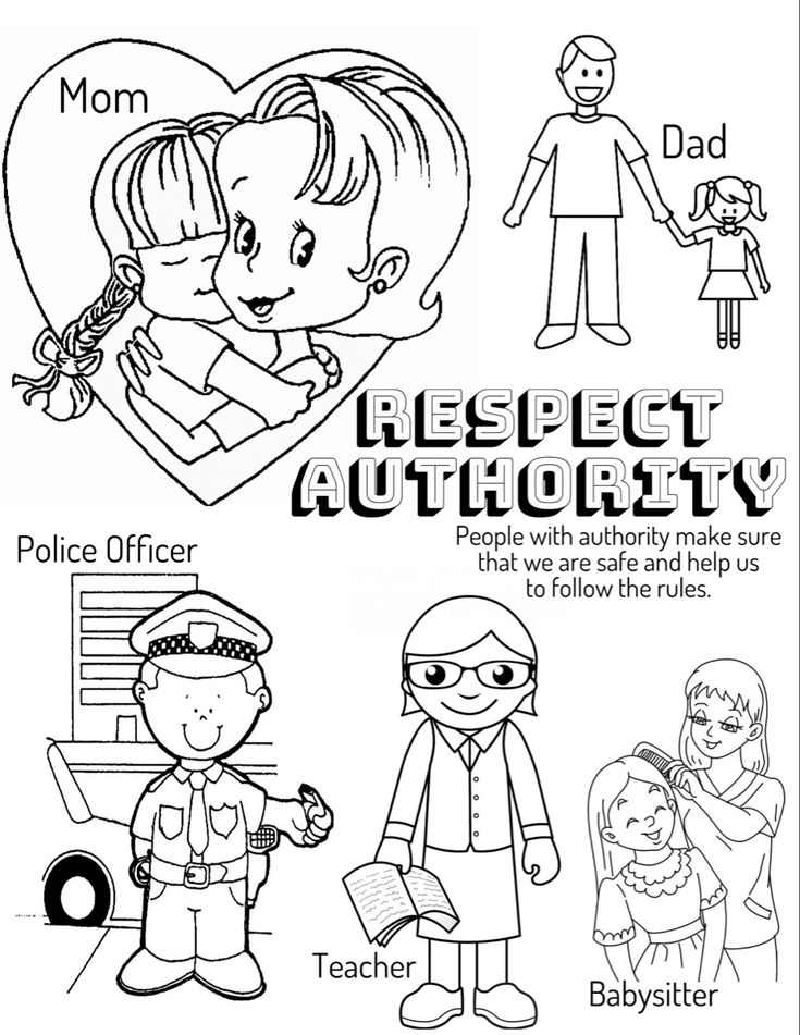 Respect Authority Coloring Sheet