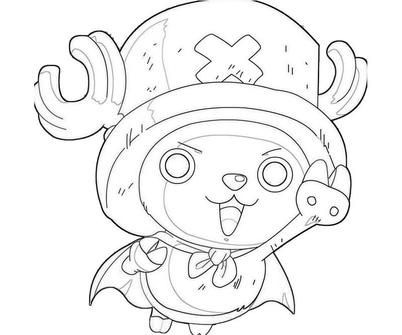 Printable One Piece Tony Tony Chopper Look Coloring Pages | Anime drawings,  Drawings, Line art