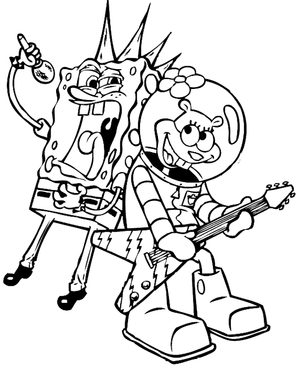 Rock band coloring sheet for kids - Topcoloringpages.net