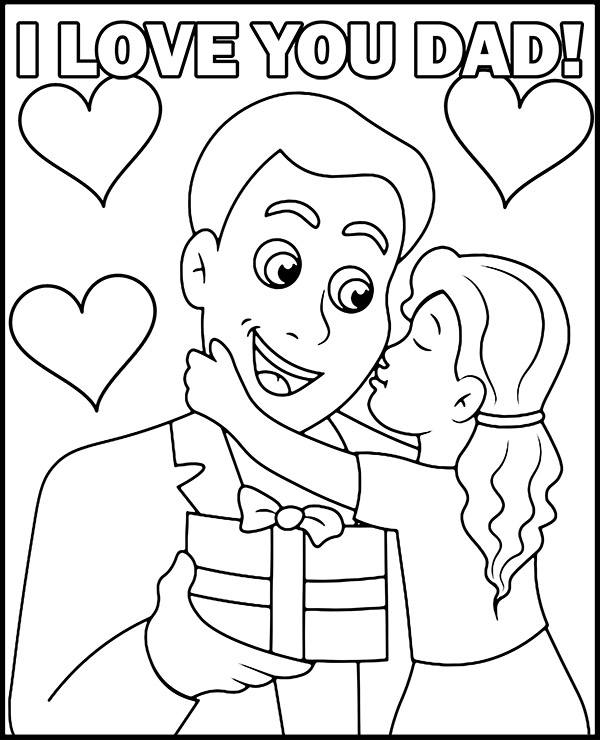 Father with daughter coloring page - Topcoloringpages.net