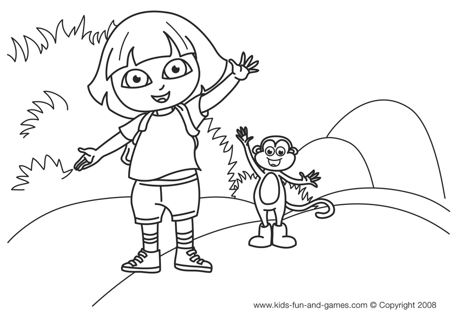 Kids Fun Games Home Dora Coloring Pages - Colorine.net | #25905