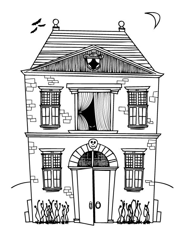 6 Pics of Haunted House Coloring Pages For Kids - Coloring Pages ...