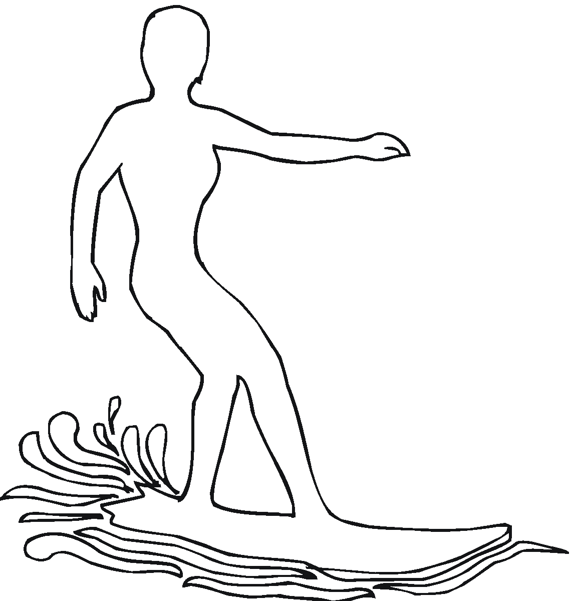 Surfing Coloring Pages