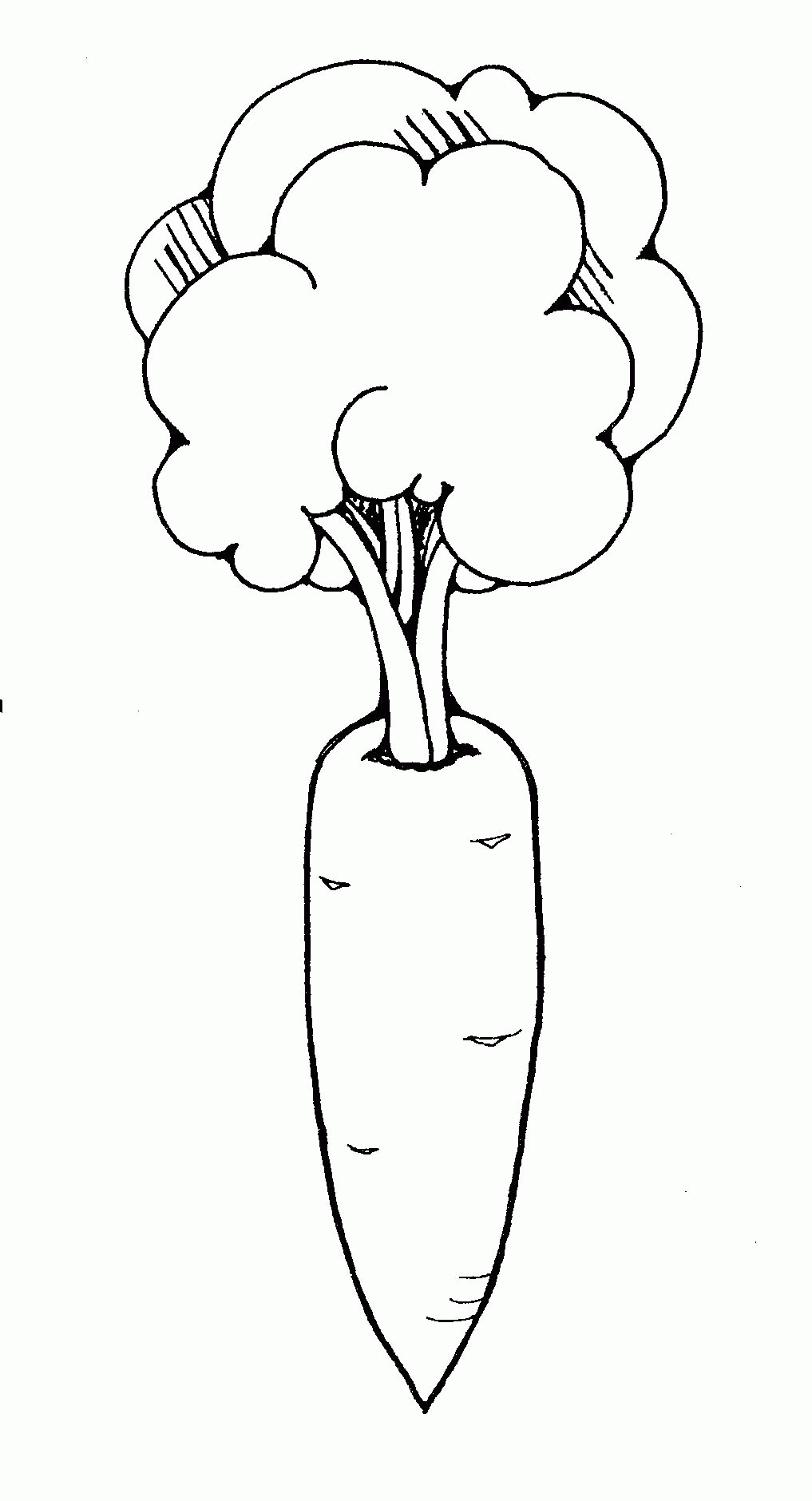 Carrot Coloring Page #4 - Carrot Clip Art Black And White ...