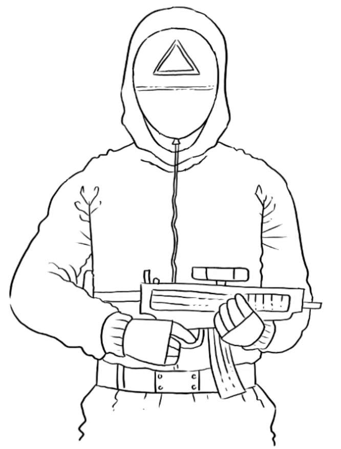 Kids-n-fun.com | Coloring page Squid Game guard