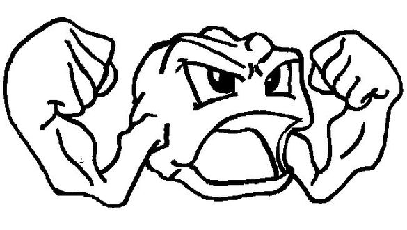 Geodude coloring picture of Pokemon 74