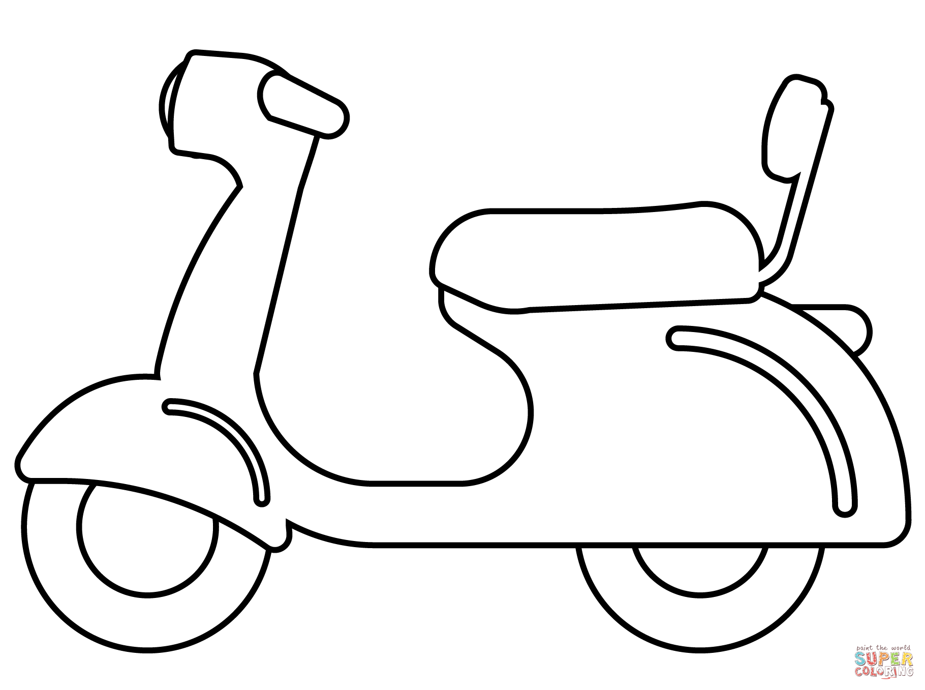 Motor Scooter Emoji coloring page | Free Printable Coloring Pages