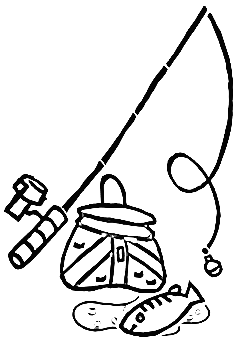 Fishing rod coloring pages | Coloring pages to download and print