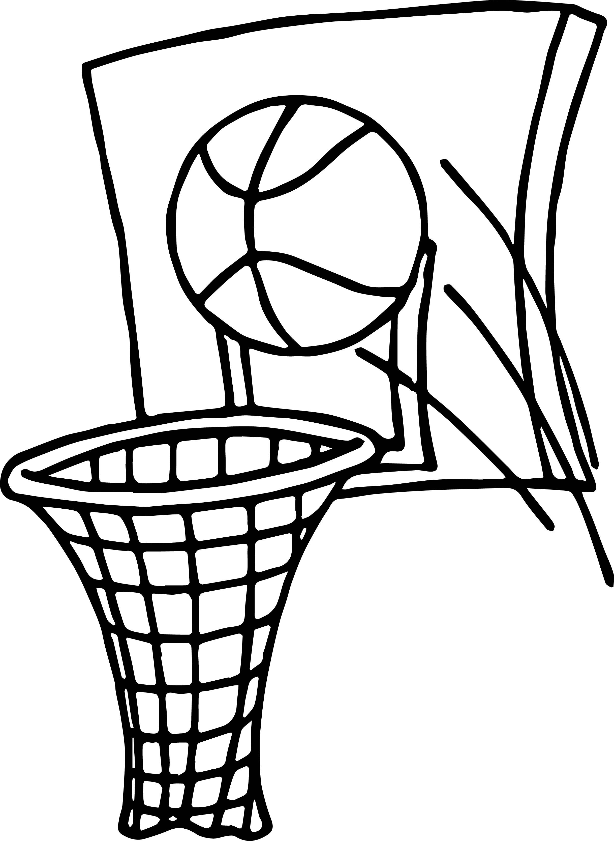 Ball Shot Playing Basketball Coloring Page - Wecoloringpage.com | Sports coloring  pages, Basketball drawings, Coloring pages