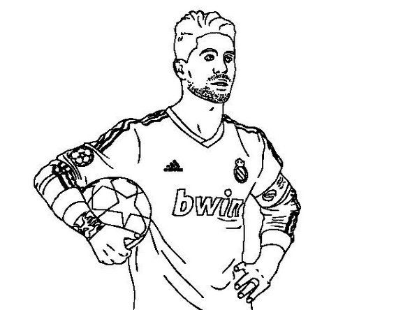 sergio ramos of real madrid coloring soccer player coloring sheet | Sports coloring  pages, Soccer players, Sergio ramos