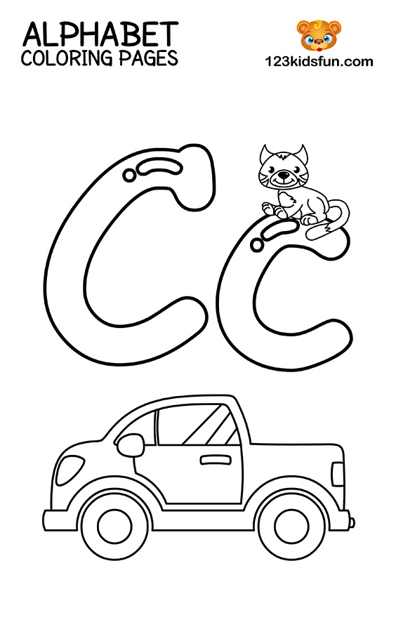 Free Printable Alphabet Coloring Pages for Kids | 123 Kids Fun Apps