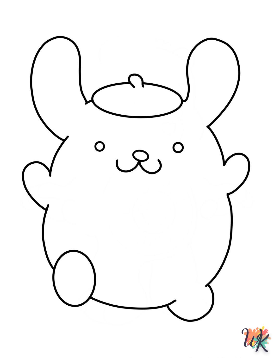 cute Pompompurin coloring page for kids
