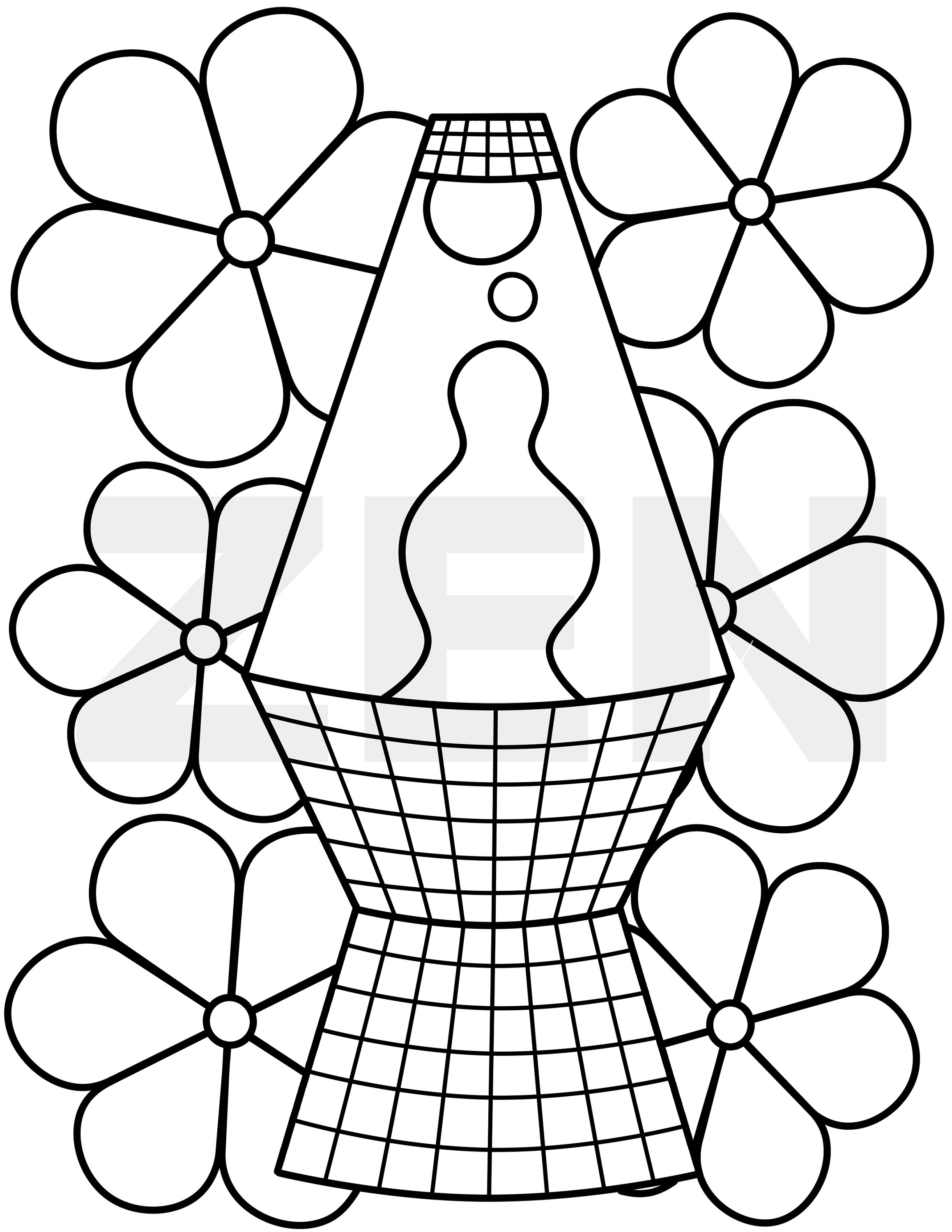 Lava Lamp Printable Adult Coloring Page Coloring Page for - Etsy