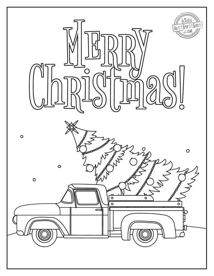 Vintage Christmas Coloring Pages | Kids Activities Blog