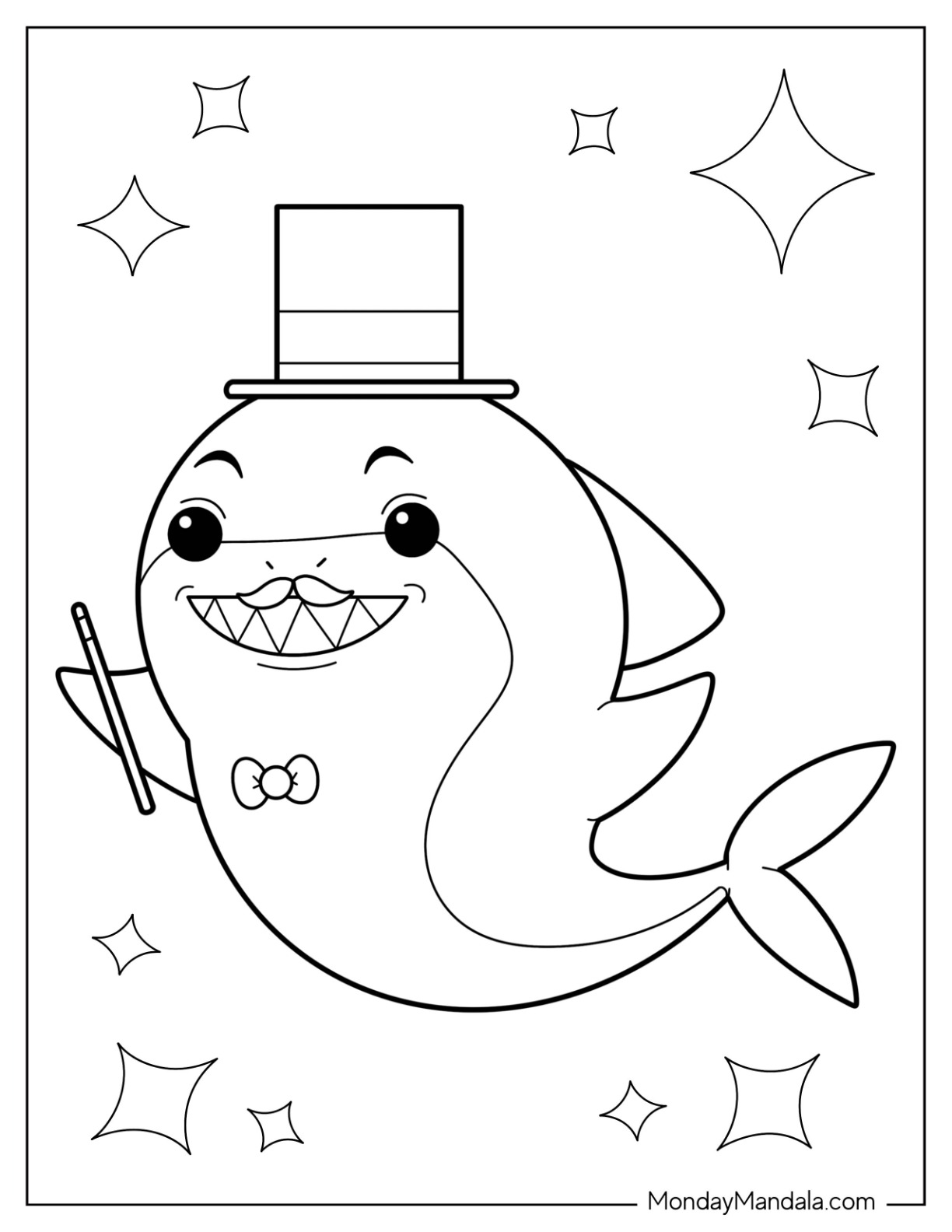 34 Shark Coloring Pages (Free PDF ...