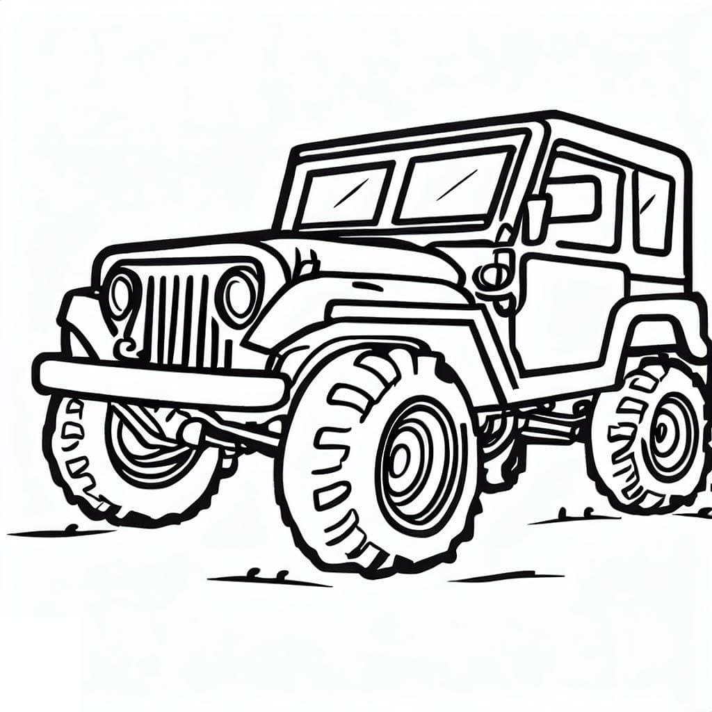 A Jeep coloring page - Download, Print ...