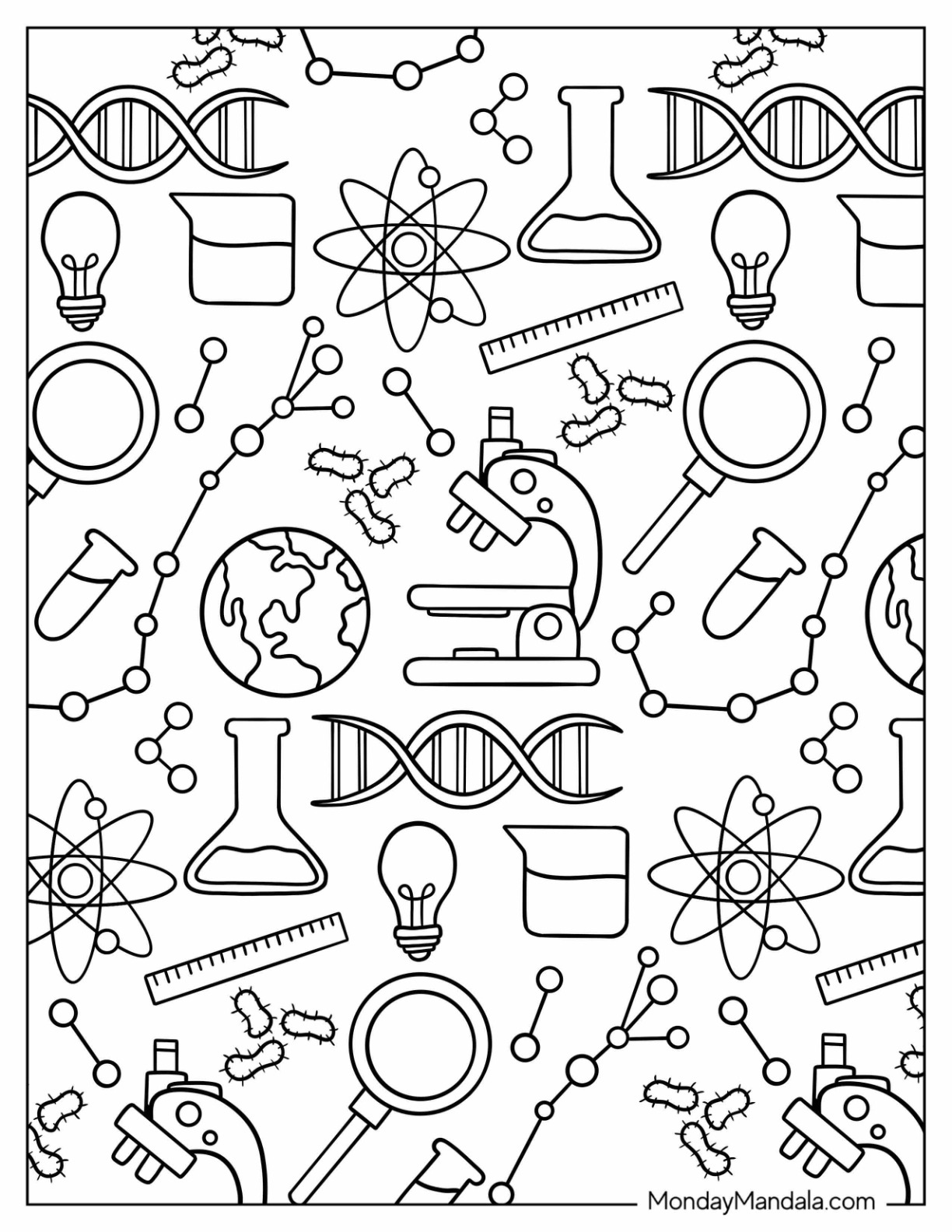 20 Science Coloring Pages (Free PDF Printables)