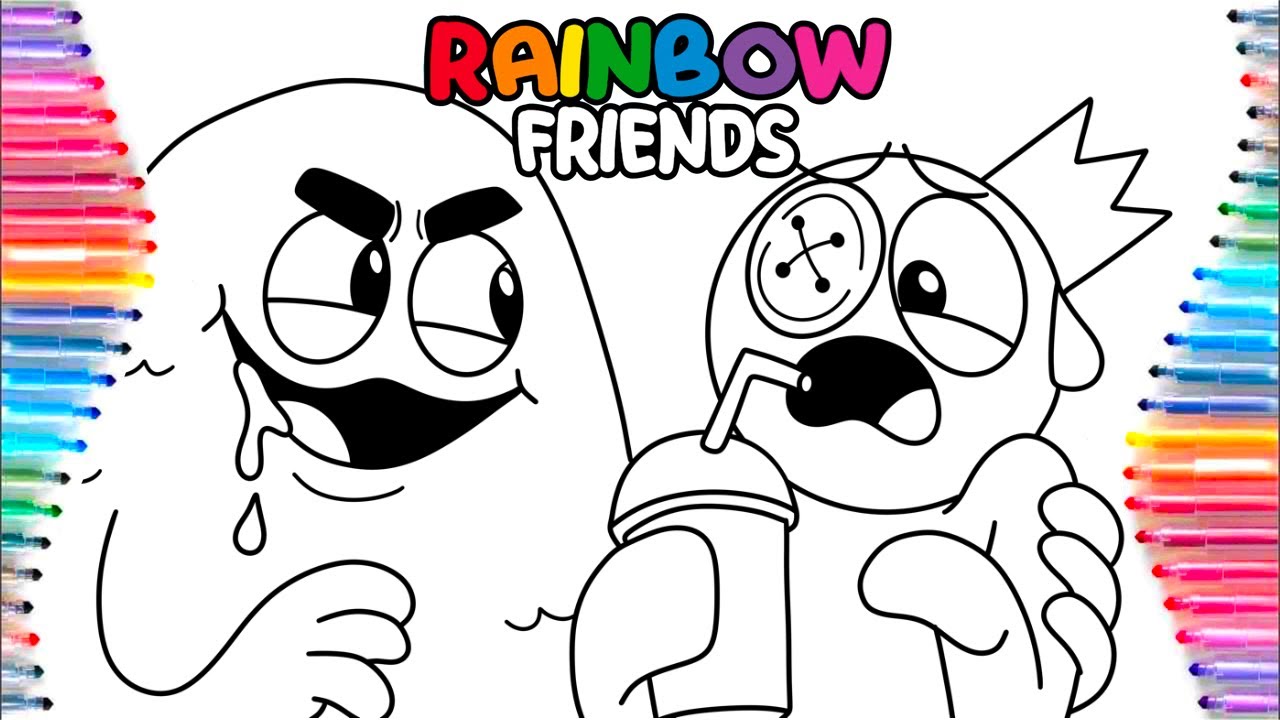Rainbow Friends Vs Grimace Shake COLORING PAGES | NCS Music - YouTube