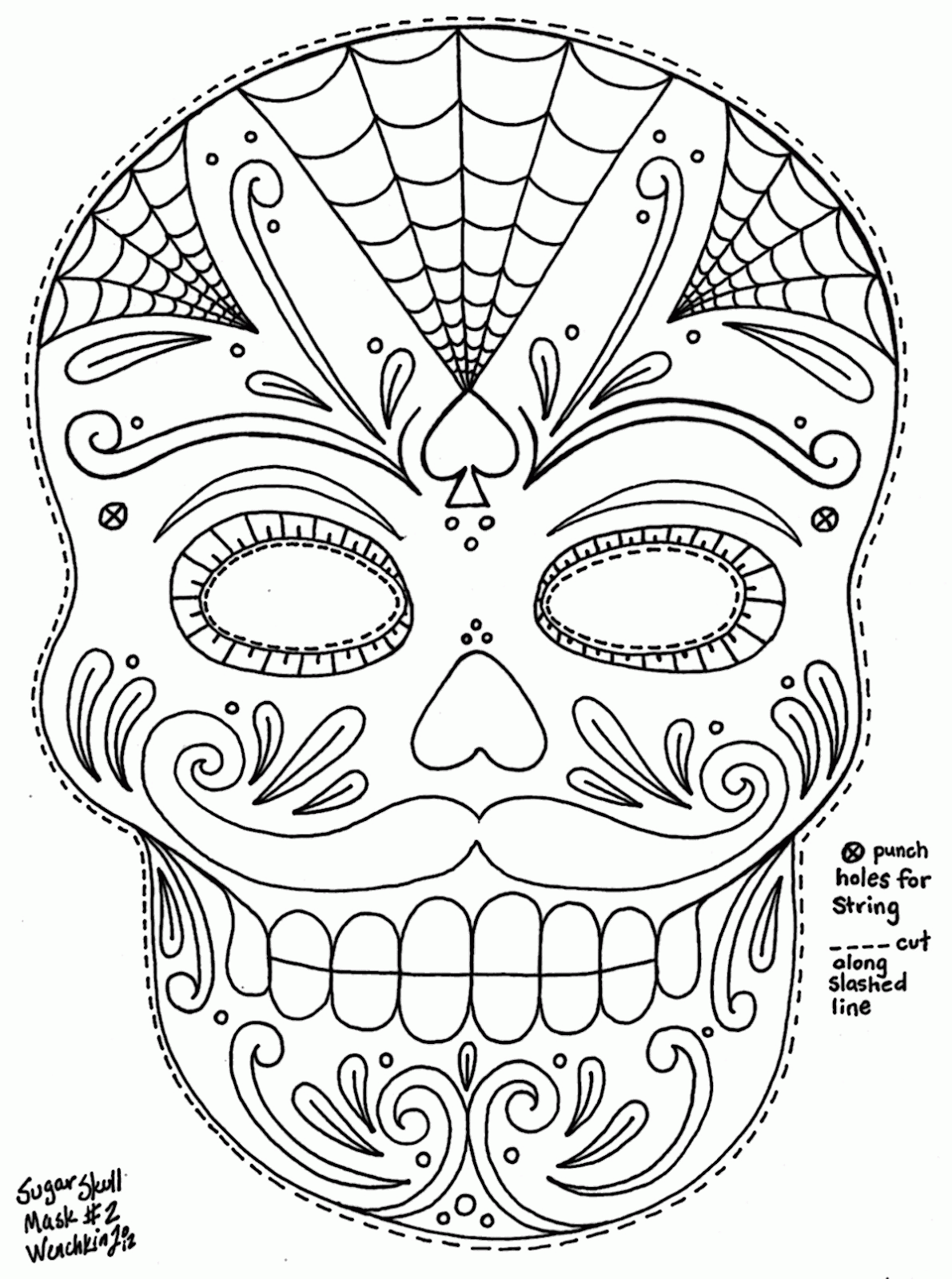 Best Photos of Day Of The Dead Skulls Coloring Pages - Day of Dead ...