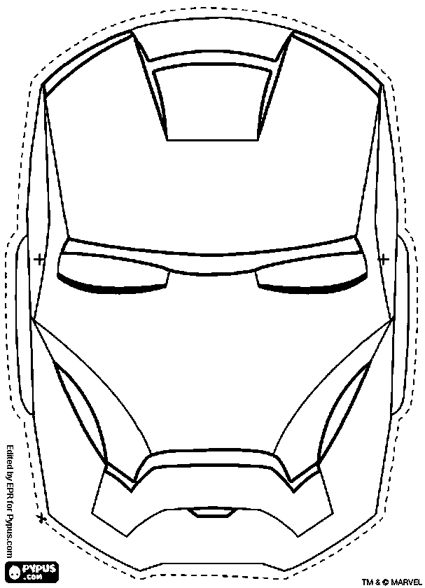 Iron Man Mask Coloring Pages - GetColoringPages.com