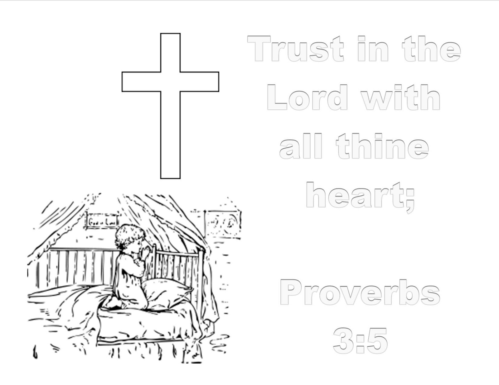 Prayer - Trust in the Lord | Coloring Pages ~ Sunday School Lessons of  Plenty