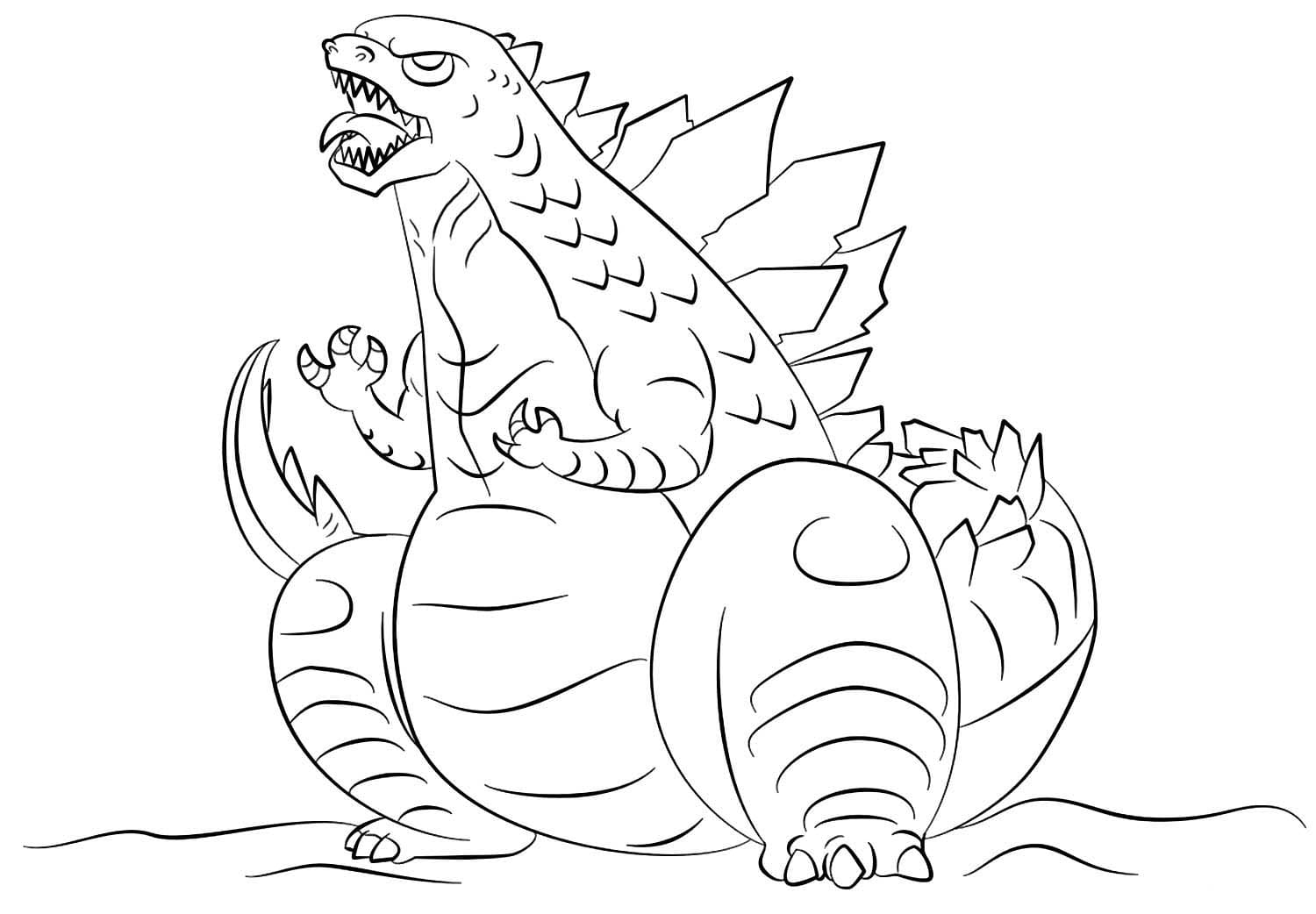 Godzilla Coloring Pages. Print Monster For Free