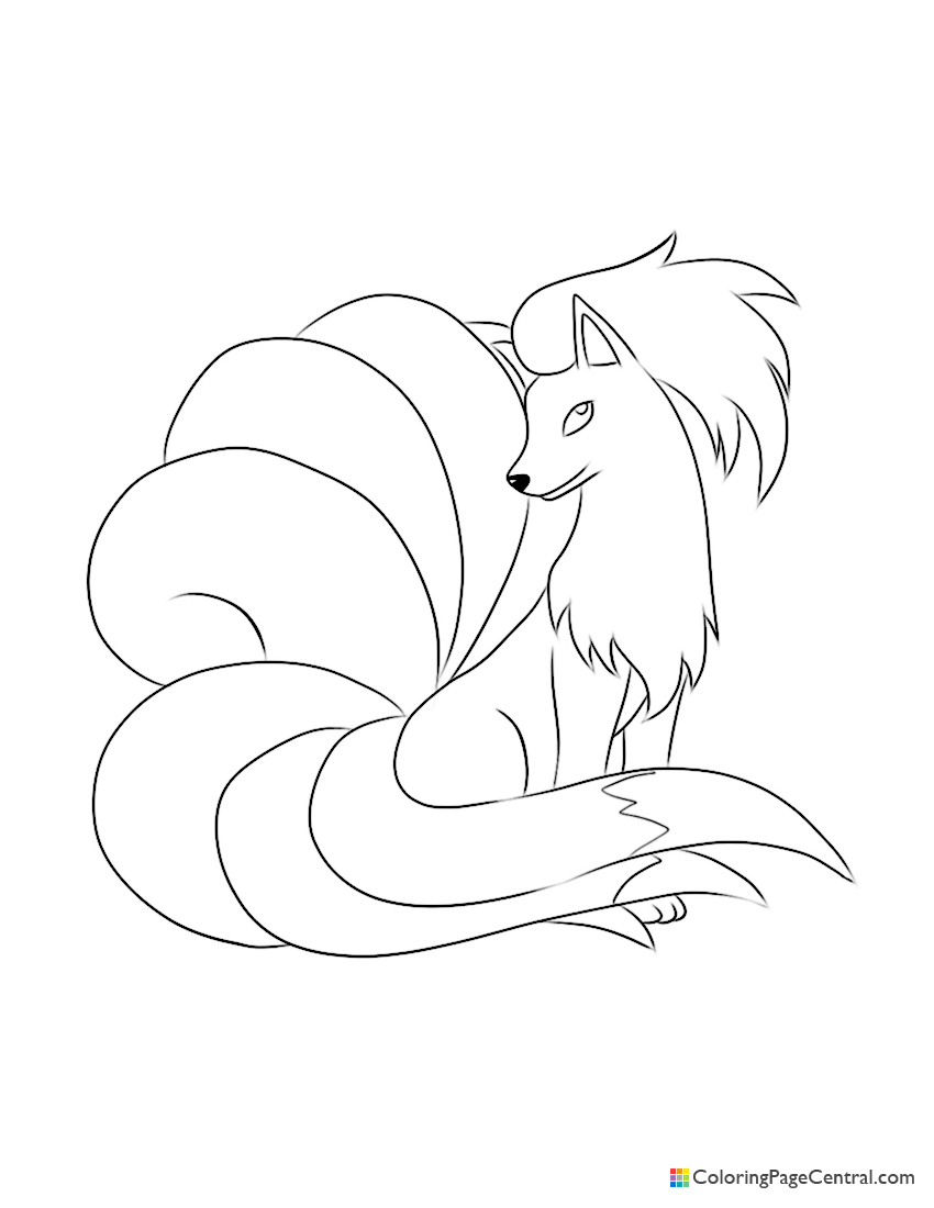 Pokemon – Ninetales Coloring Page – Coloring Page Central